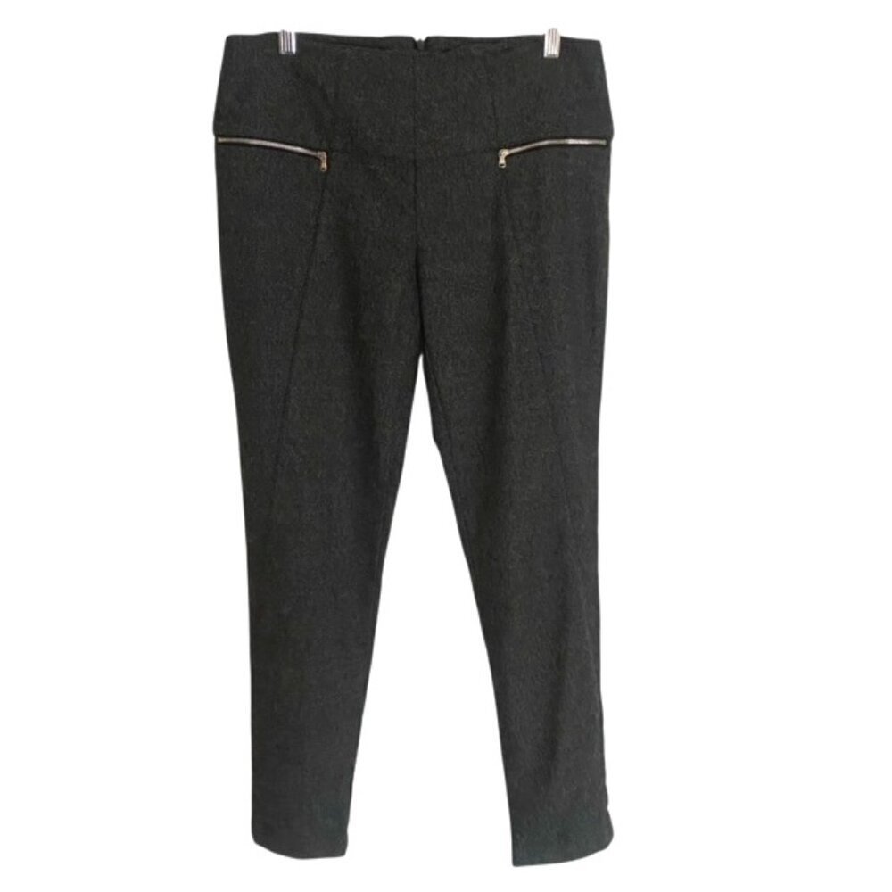 Les Chiffoniers Grey Broseye Wool Double Zip Pants Size 31
